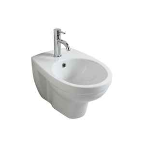 Bidet Sospeso in Ceramica Bianca Corsica, Accessorio di Lusso per Bagno e Toilette - Product Image 1