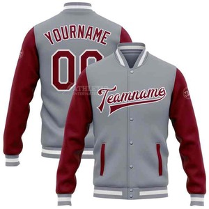 Venta al por mayor Casual Vintage Chaquetas Ropa de hombre en blanco logotipo personalizado diseño Letterman College chaqueta de béisbol para los hombres Nombre del equipo - Product Image 3