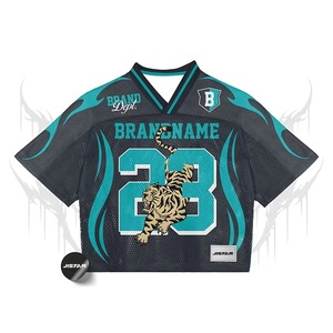 เสื้อเจอร์ซีย์อเมริกันฟุตบอลตาข่ายระบายอากาศสำหรับผู้ชาย ผลิตในสหรัฐอเมริกา พร้อมโลโก้สั่งทำพิเศษ 100% โพลีเอสเตอร์ ชุดทีมที่ปรับแต่งได้ - Product Image 5