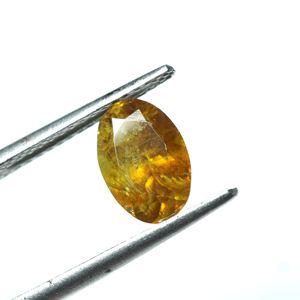 Piedra preciosa suelta de titanita facetada natural en piedra de corte esfeno de forma ovalada - Product Image 5