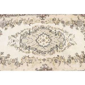 Alfombra Vintage de 3.8x6.5 pies, Alfombra Turca, Alfombra de Lana con Diseño Floral Marrón - Product Image 5