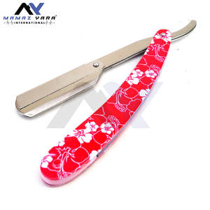 Navajas de Barbero de Acero Inoxidable, Navajas de Afeitar Plegables Profesionales para Salón, Navaja de Afeitar Recta con Bloqueo Giratorio - Product Image 6