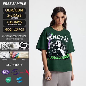 Camiseta de Algodón Transpirable, Anti-Pilling, con Estampado Personalizado para Atuendos Casuales y Uso Diario - Product Image 2