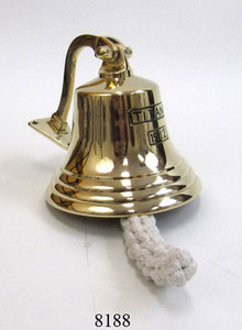 Soporte de latón náutico Campana de barco Exportador Artesanías de metal Campanas de barco de latón modernas Campana de metal montada en la pared al por mayor - Product Image 5