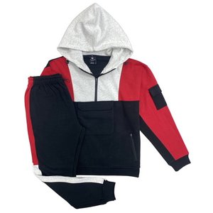 Sudadera de 2 piezas para hombre Quarter Zip Hoodie con pantalones de chándal Heavy Fleece Material Fleece - Product Image 5