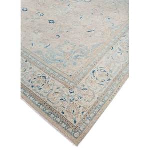 Alfombra de Lana Anudada a Mano de Estilo Vintage, Color Marfil, para Sala de Estar, Diseño de Medallón Abstracto Rectangular, para el Hogar, Pasillo o Habitación, Hecha a Mano - Product Image 2