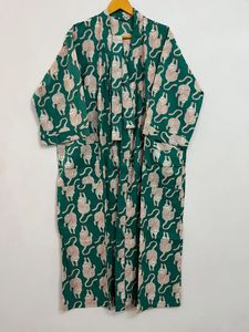 Kimono de caftán indio hecho a mano, bata Unisex ligera hasta el suelo, ropa de noche, cubierta de Bikini, cinturón superior, vestidos informales para la playa - Product Image 5