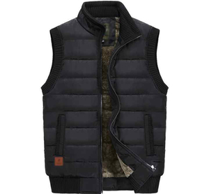 ผู้ผลิต OEM เสื้อกั๊กผ้าแคนวาสแบบไม่มีแขนสำหรับผู้ชาย - เสื้อผ้าลำลองสำหรับฤดูหนาว ระบายอากาศได้ดี เป็นมิตรกับสิ่งแวดล้อม - Product Image 3