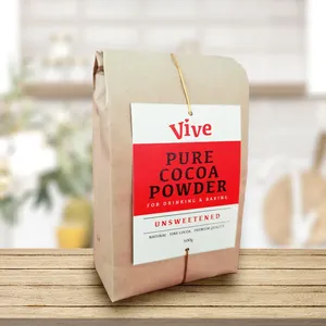 Poudre de cacao alcalinisée 500g - Sans sucre, essence intense de chocolat, beurre de cacao brut, qualité alimentaire - Product Image 1
