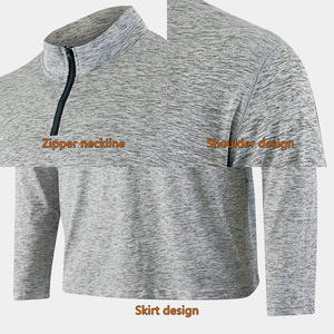 Hombre Deportes al aire libre Sudadera con media cremallera con cuello Diseño sólido Sudadera CON CAPUCHA DE GOLF 1/4 Quarter Zip Pullover Jersey Shirt - Product Image 4