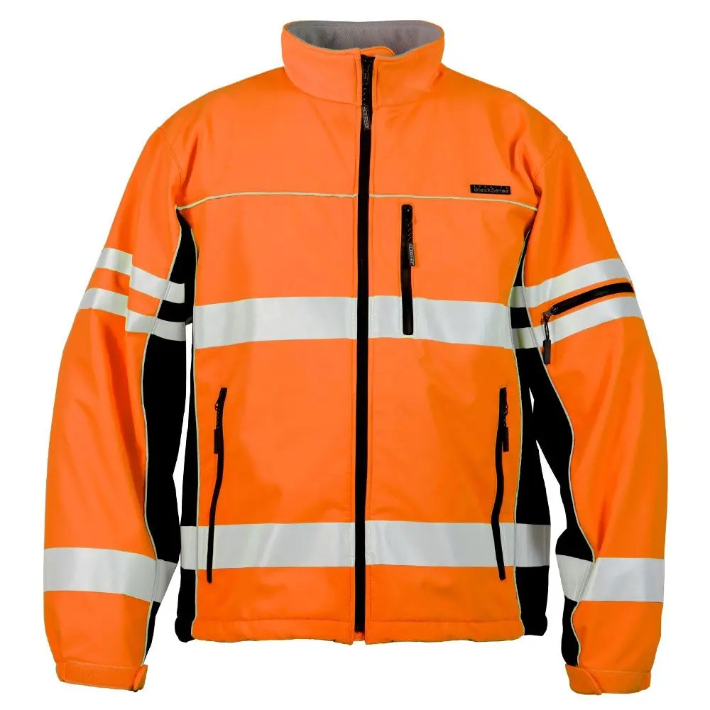 Marka yeni ürün yüksek yaka rüzgar geçirmez Led güvenlik Hi Vis yansıtıcı uzun kollu ceket takım elbise kamp yağmurluk