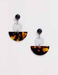 Pendientes de cuerno tallados para mujeres minimalistas que aman la moda simple natural y ligera con influencias - Product Image 6