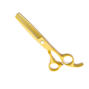 Ciseaux de coiffeur en acier inoxydable couleur or, lame droite tranchante, ciseaux de salon de coupe de cheveux, conseils de coiffure confortables - Product Image 3