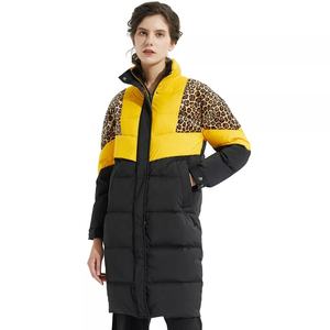 Abrigo grueso con capucha para mujer, chaquetas con capucha de Color contrastante, de invierno, cálidos, con leopardo - Product Image 5