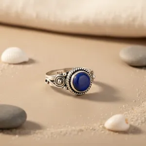Anillo de Plata 925 para Mujer con Piedra Preciosa de Lapislázuli, Joyería Suelta - Product Image 2