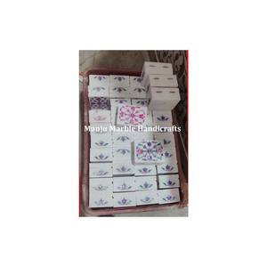 Nouvelle marque faite à la main traditionnelle classique fantaisie marbre incrustation boîte mère perle coquille de mer Design Floral bijoux personnalisables - Product Image 2