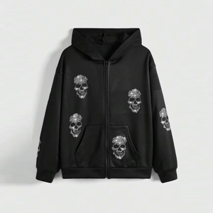 Nuevo 2025 diseño Premium sudaderas con capucha para hombres transpirable personalizado básico Rhinestone sudaderas con capucha hombres para la venta - Product Image 1