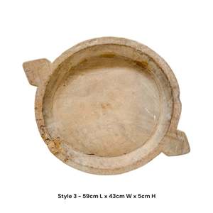 Plato de madera de diseño antiguo indio vintage Platos y platos inspirados en Ins elegantes - Product Image 6