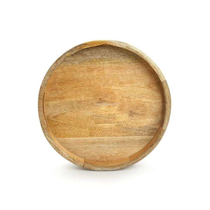 Plateau rond en bois personnalisé pour servir les aliments, plateau en bois d'acacia pour restaurant et maison - Product Image 4