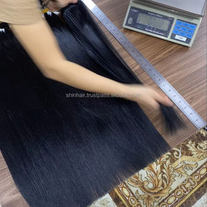 Perruques de cheveux humains 30 pouces faisceaux de cheveux bruts Vietnam os droit Super Double dessiné cheveux crus tissages frontaux complets - Product Image 4