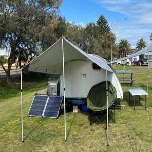 Caravane moderne en forme de larme, mini 4x4, pliable, pop-up, camping-car avec plancher en bois pour les voyages, remorque de camping à vendre - Product Image 3