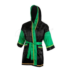 Bata de boxeo profesional con nombre personalizado opcional Bata de boxeo con material de satén ligero - Product Image 2