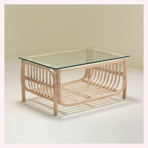 2025 Artistic Rattan Coffee Table Natural <b>Wood</b>, Sleek Design & Premium Craftsmanship A Statement Piece for Your Home - Product Image 4