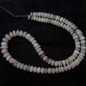 Perles en forme de rondelle lisse d'opale australienne naturelle perles d'opale de feu multiples perles de pierres précieuses d'opale australienne 6X9MM 15''Inch - Product Image 1