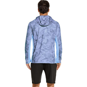 Chemises à capuche de pêche personnalisées pour hommes avec manches longues tissu respirant conception OEM pour la marque et les événements d'équipe de vêtements de sport en plein air - Product Image 3