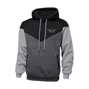 Sudadera con capucha para hombre, estilo urbano, con paneles de color en contraste, disponible en stock. - Product Image 3