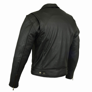 Blouson aviateur vintage respirant pour homme, style motard en polyester noir vieilli, coupe-vent à la mode - Product Image 5