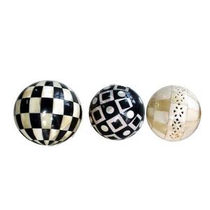 High Quality Blue Resin Inlay Decorative Ball Set for Home Custom Size with Fancy Design for Traditional Decoration - Product Image 1