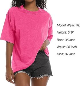 เสื้อยืดผ้าฝ้ายเฮฟวี่เวทกำหนดเองระบายอากาศได้ดีกันแดดซีดจางแบบกรดสไตล์ลำลองสำหรับกีฬาฤดูร้อนจ๊อกกิ้งโยคะ-ยาว220กรัม - Product Image 4