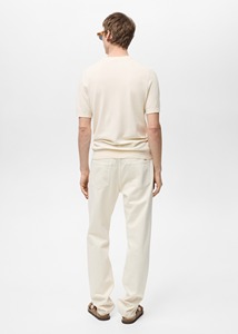 T-shirt d'été pour hommes personnalisé en gros 330gsm tissu gaufré T-shirt biologique de rue à la mode épais en coton biologique de couleur unie - Product Image 2