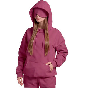 Sudadera con Capucha de Forro Polar para Mujer, Estilo Urbano, Lavado Ácido, Bordado Sólido, Nueva Colección Otoño Invierno, Cálida y Lavable - Product Image 1
