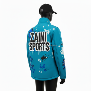 Chaqueta Softshell para Mujer, Tejido de Alta Calidad, Diseño Teñido Verde Azulado, Logotipo Personalizado Bordado, Ropa de Moda para Exteriores - Product Image 5