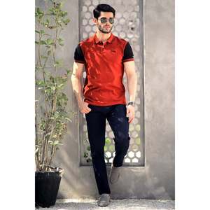 เสื้อยืดคอกลมผู้ชาย DARIUS ลายโลโก้แบบกำหนดเอง ผ้าถักย้อมสีพื้น สำหรับฤดูร้อน - Product Image 4