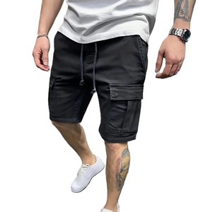 Pantalones cortos gruesos de entrenamiento para hombre, pantalones cortos de algodón con bolsillo de carga, de Color sólido, personalizados con su propio logotipo, de la mejor calidad - Product Image 5