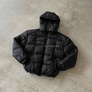 Manteau en duvet d'hiver Veste en duvet pour hommes Streetwear Vestes en duvet en cuir PU de haute qualité, imperméables et chaudes - Product Image 4