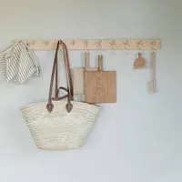 Sac fourre-tout de luxe fait main pour l'été, en feuille de palmier et paille, avec deux poignées, style bohème vintage, résistant à l'eau, ouvert