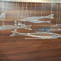 Lustre en verre 3000K artistique personnalisé design poisson suspension marine hauteur réglable suspendu pour centre commercial EAU USA KSA Chine