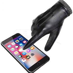 Nouveaux gants d'hiver décontractés en cuir tendance - Haute qualité, sur mesure, écologiques, légers, compatibles écran tactile, longueur opéra - Product Image 4