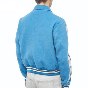 Veste universitaire pour homme en tissu de laine à col rabattu, vêtements de mode de plein air, manches longues, veste universitaire pour homme - Product Image 4