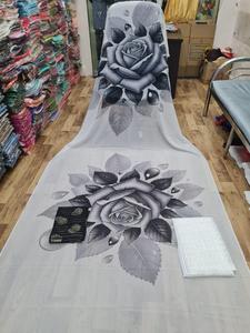 Tela de Voile de Algodón al por Mayor, Estampado Digital, Estilo Africano, Vestido Camisero, Conjunto Somalí Dirac, Uso Regular, Tejido Antiestático - Product Image 6