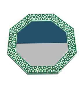 Marco de espejo de pared decorativo con incrustaciones de resina/hueso de estilo moderno hecho a mano para sala de estar y baño - Product Image 3