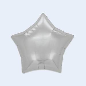 Palloncini a Forma di Stella in Foil Argento per Feste, 19 Pollici, Confezione da 12 Pezzi - Product Image 1