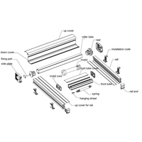 Toit facile à installer Auvent rétractable motorisé pour véranda Auvent de balcon Auvent vertical pour pergola et véranda