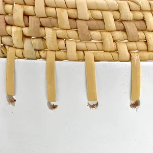 Bol de service moderne en maille de rotin brun vaisselle élégante parfaite pour les mariages cuisine mélange d'aliments et accessoires de salle à manger - Product Image 3