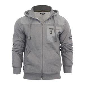 เสื้อมีฮู้ดสำหรับผู้ชาย, เสื้อมีซิปแขนสีตัดกันเล่นกีฬาฟิตเนสแฟชั่นลำลอง - Product Image 4