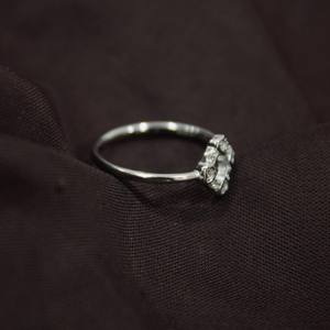 925 plata esterlina redondo solitario Cuerpo a Cuerpo Zirconia cúbica compromiso promesa Halo anillo joyería fina - Product Image 6